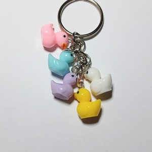 Mini Duck keychain, rubber duck keychain, duckie keychain