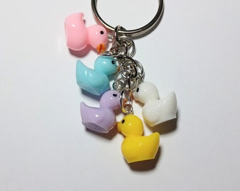 Mini Duck keychain, rubber duck keychain, duckie keychain