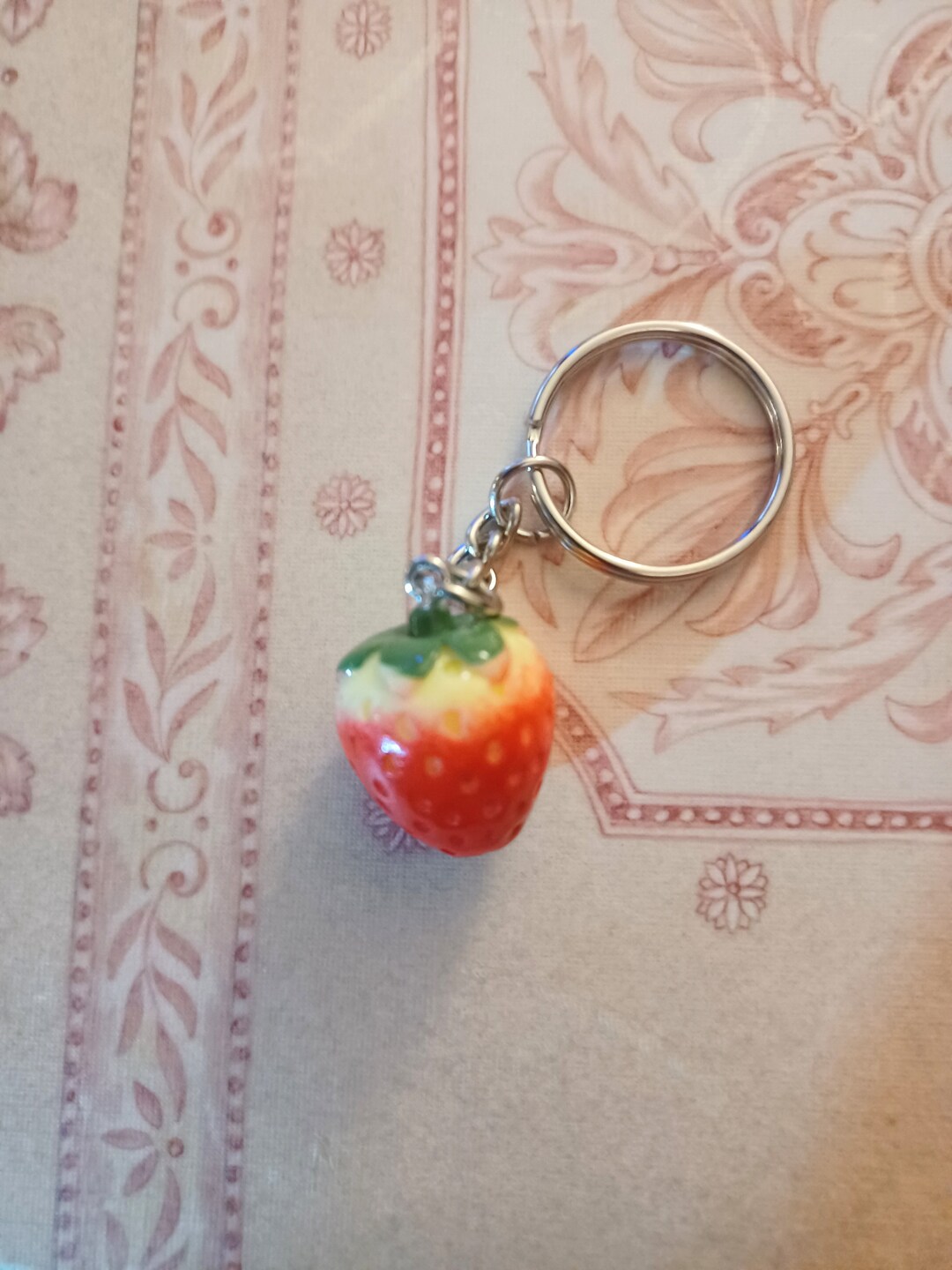 3D Strawberry Keychain Etsy