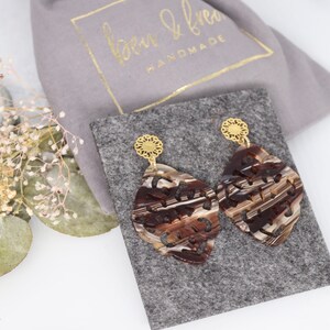 Resin earrings, earrings BArock, ornament