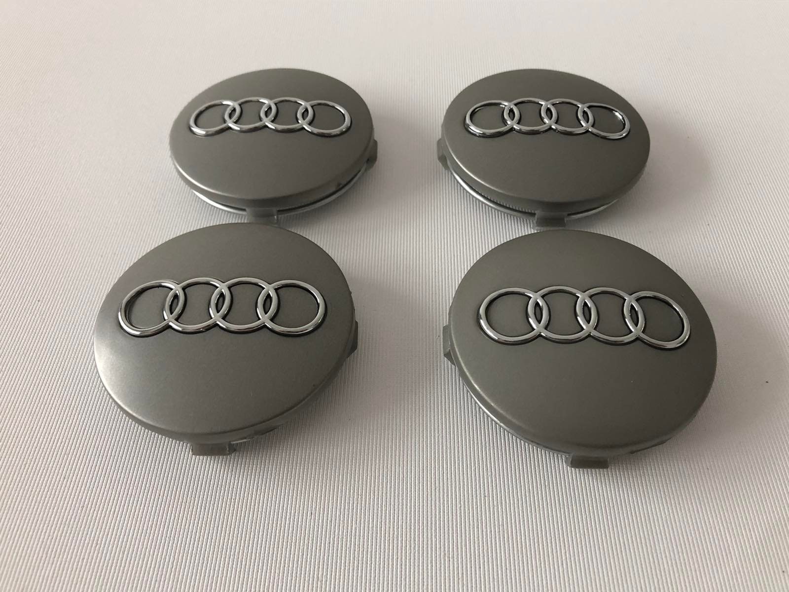 4PCS 68mm Black Audi Wheel Center Caps Fits C58834 Audi A3, A4, A5