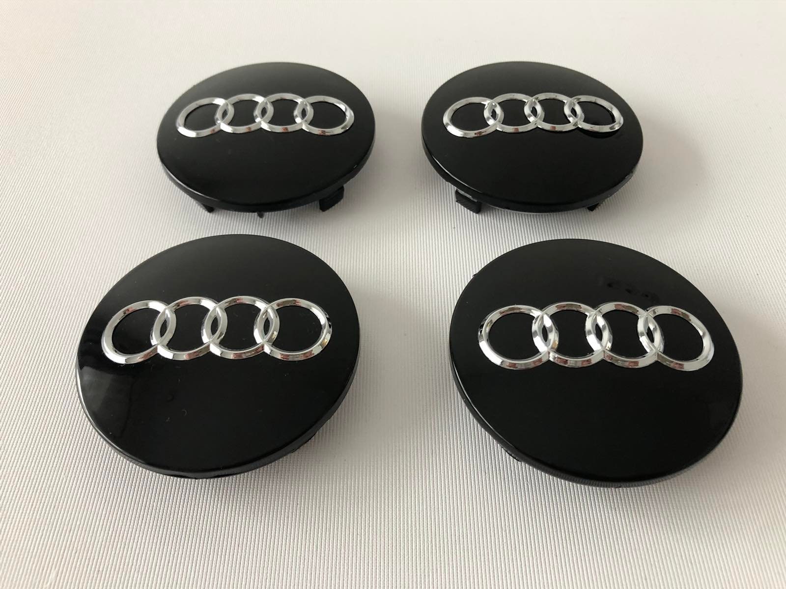 Black audi wheel center caps outlet