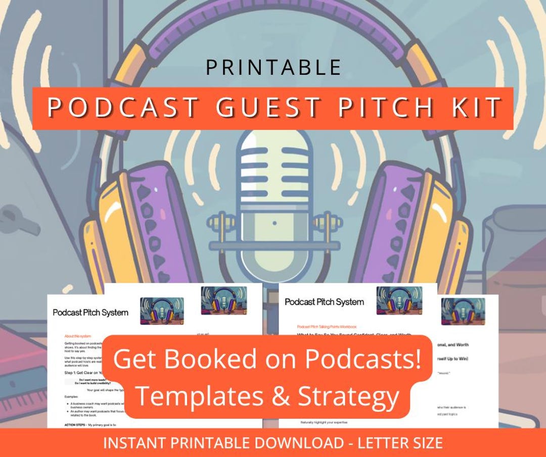 Podcast Guest Pitch Kit | PR Templates for Coaches, Authors (digital ...