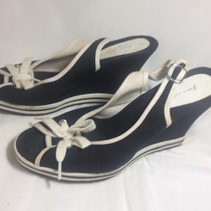 Vintage style wedge sandals