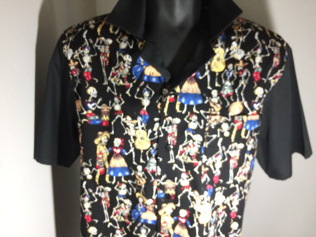 Mens 1950s Style Shirt - Rock a Billy/goth - Etsy