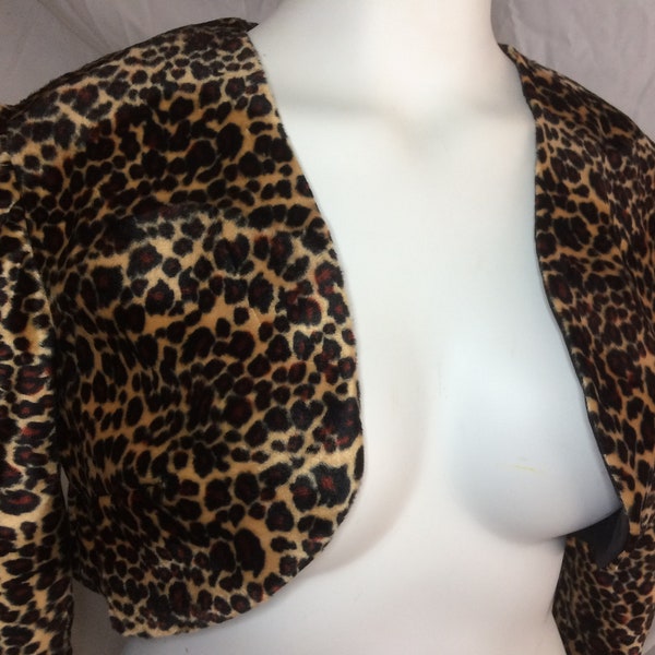 Ladies 1950s style faux fur bolero