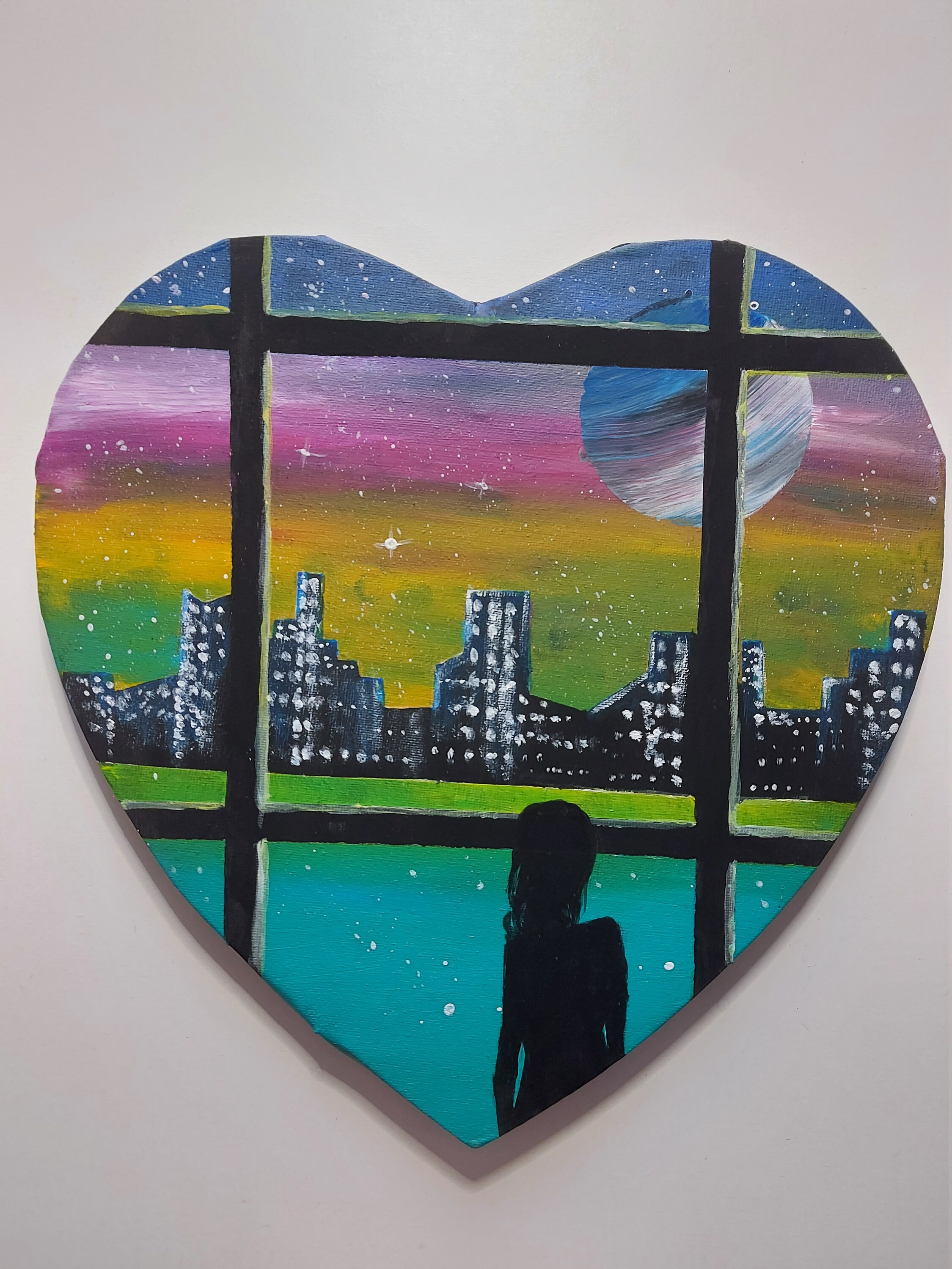 Art Mural Moderne Coloré, Peinture Colorée, Art Abstraite Acrylique