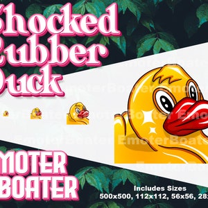 Wstrząśnięta gumowa kaczka | Twitch Emote - Natychmiastowe pobranie 4 rozmiary