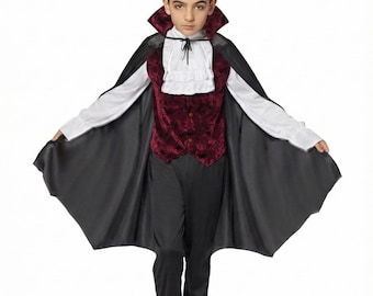 Dracula Vampire Costume for Kids, Halloween Party Costume