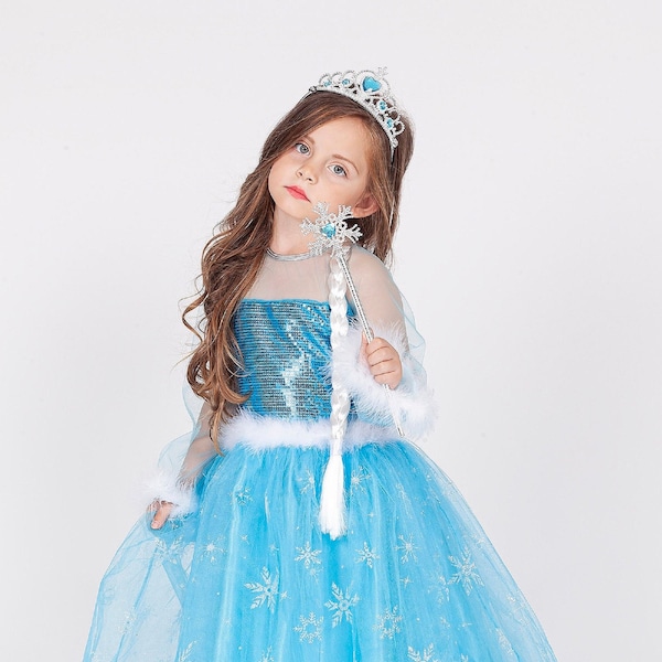 Frozen Elsa İnspired Christmas Dress, Frozen Elsa Birthday Costume, Party Toddler Dress, Princess İnspired Tutu Dress, Princess Party Dress