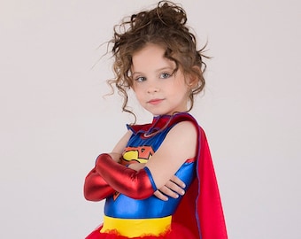 Gepersonaliseerd supermeisjeskostuum, tutu-jurk, superheldencosplay