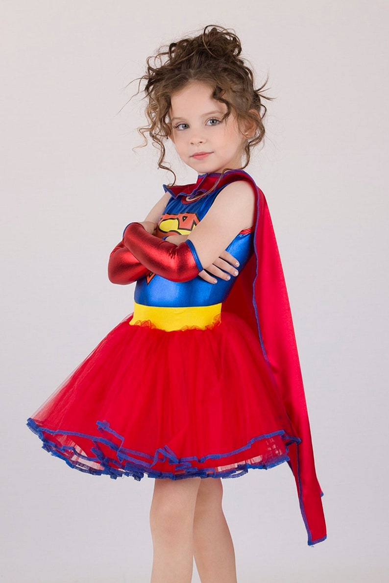 Super Girl Costume Girl Superhero Costume Super Girl Etsy