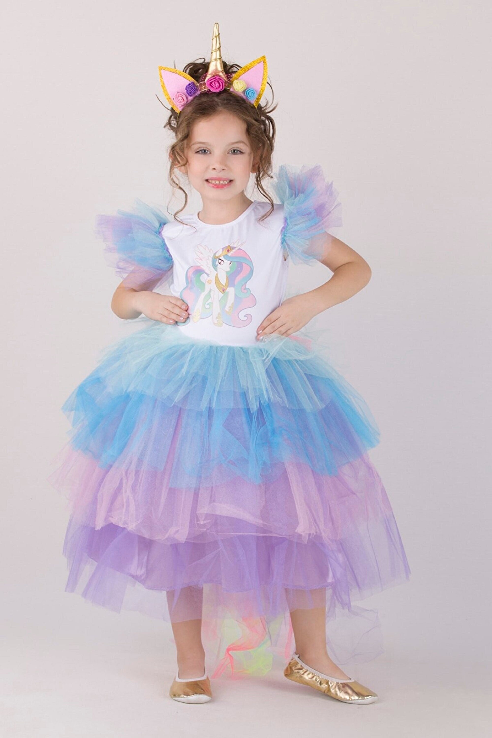 Einhorn-Prinzessin Kostüm Für Mädchen – Verkleidung Für Karneval & Kindergeburtstag