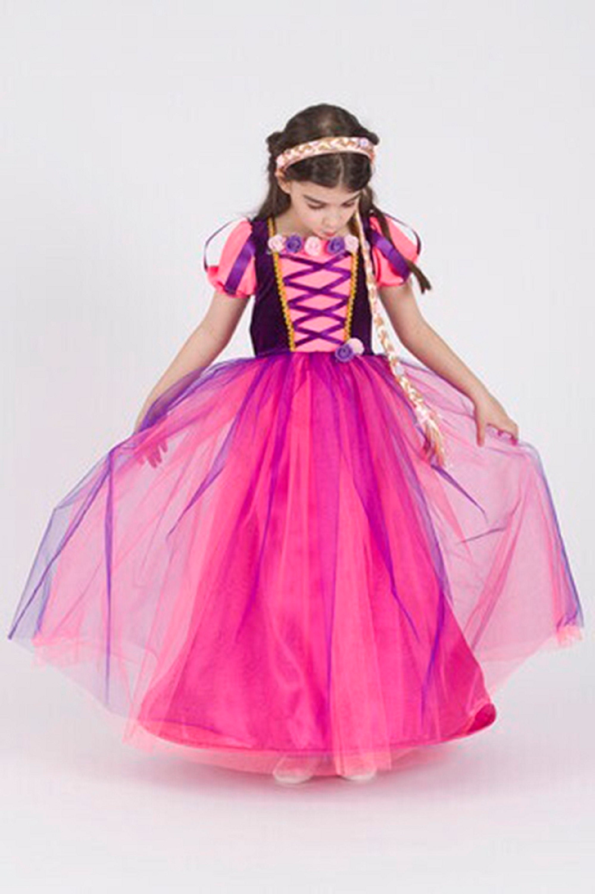 Princess Rapunzel Costume Dress - Purple