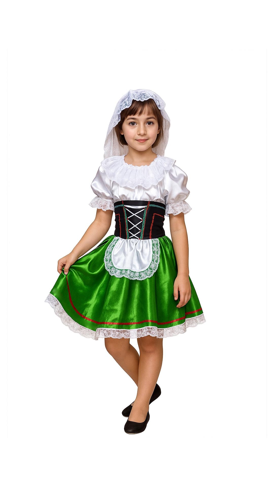 Italian Girl Costume Dress, Traditional Party Outfit