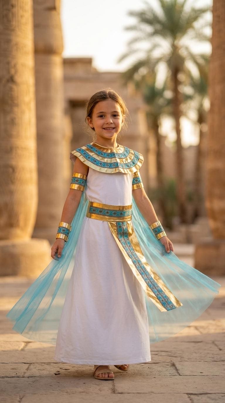 Blue Egyptian Dress