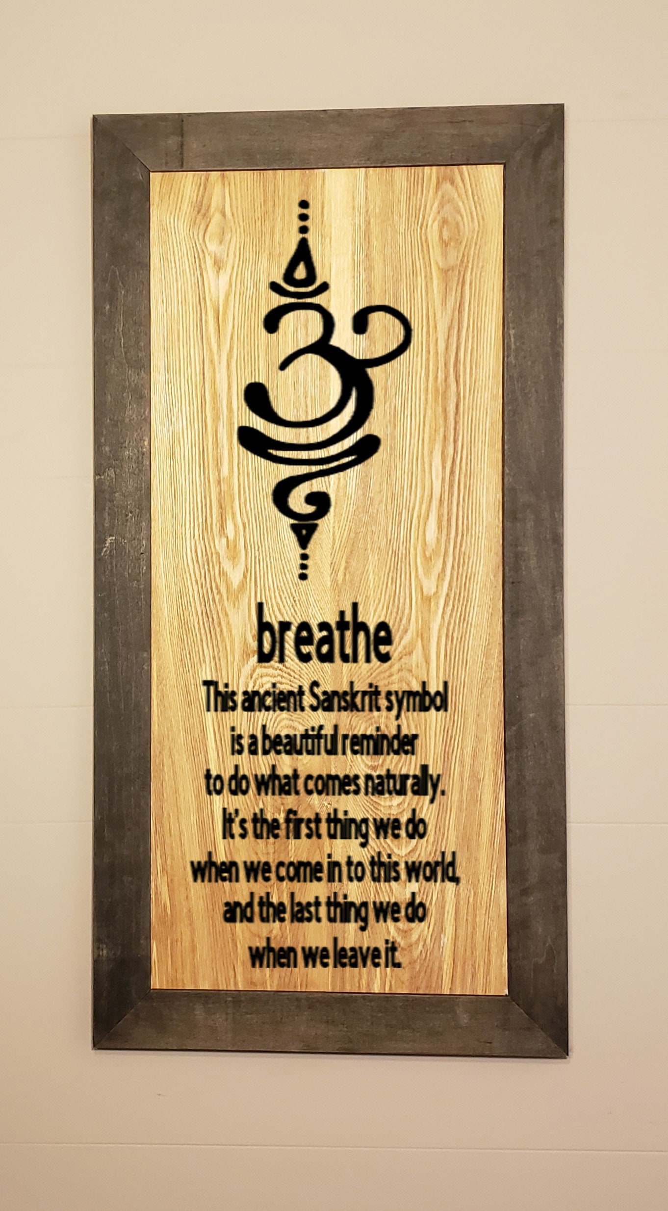 Breathe Sanskrit Sanskrit Laser Cut Writing Meaningful Etsy