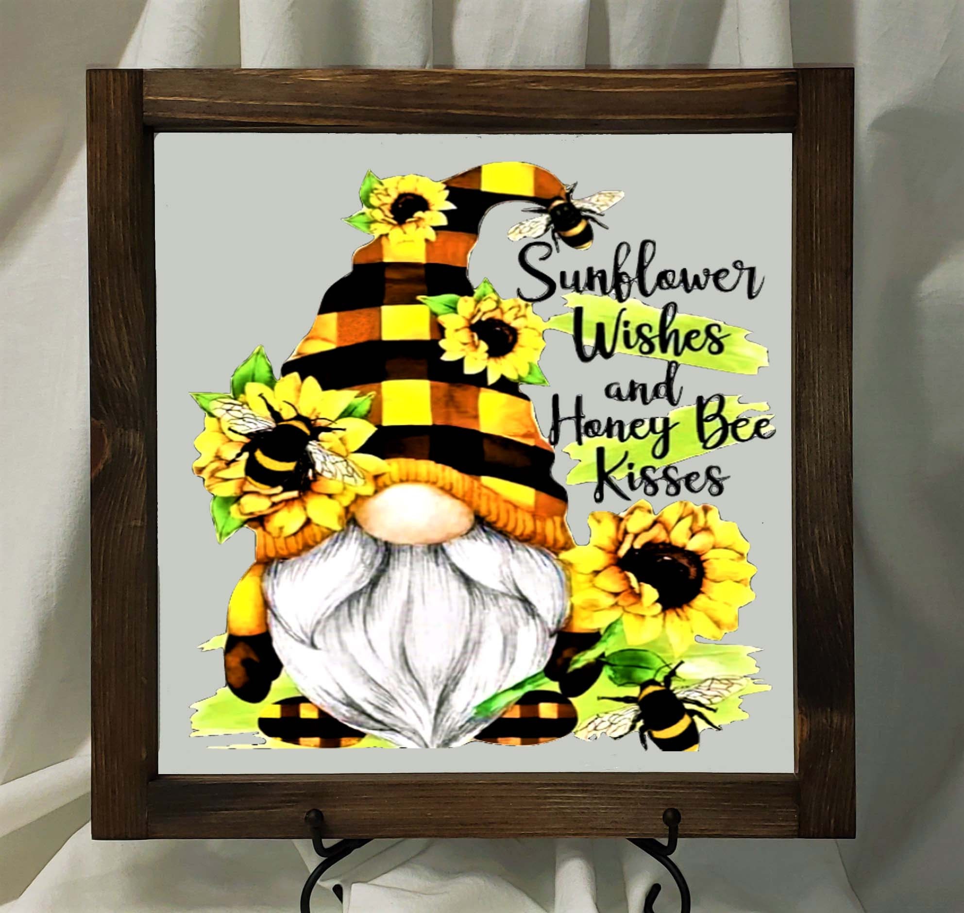 SARAH JOY'S Home is Where Your Honey is - Honey Bee Decor - Bee Kitchen  Decor - Bee Decorations for Home - Home Wall Decor Signs - Farmhouse Wall