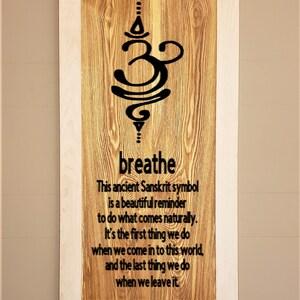 Breathe Sanskrit - Sanskrit - Laser Cut Writing - Meaningful Art
