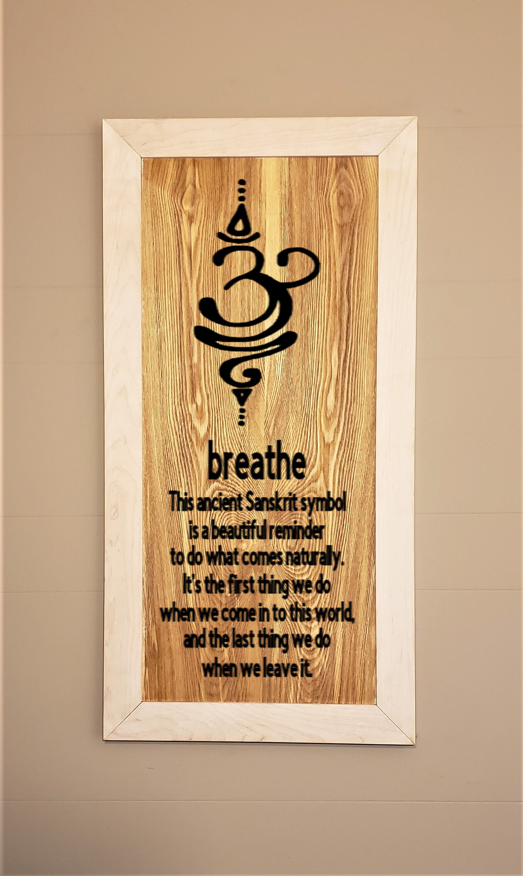 Breathe Sanskrit Sanskrit Laser Cut Writing Meaningful Etsy
