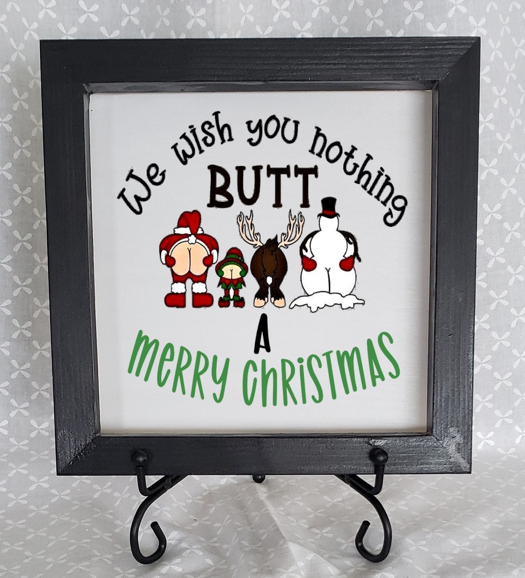 We Wish You Nothing Butt a Merry Christmas Sign Gnome Decor Gnome Christmas Christmas Decor