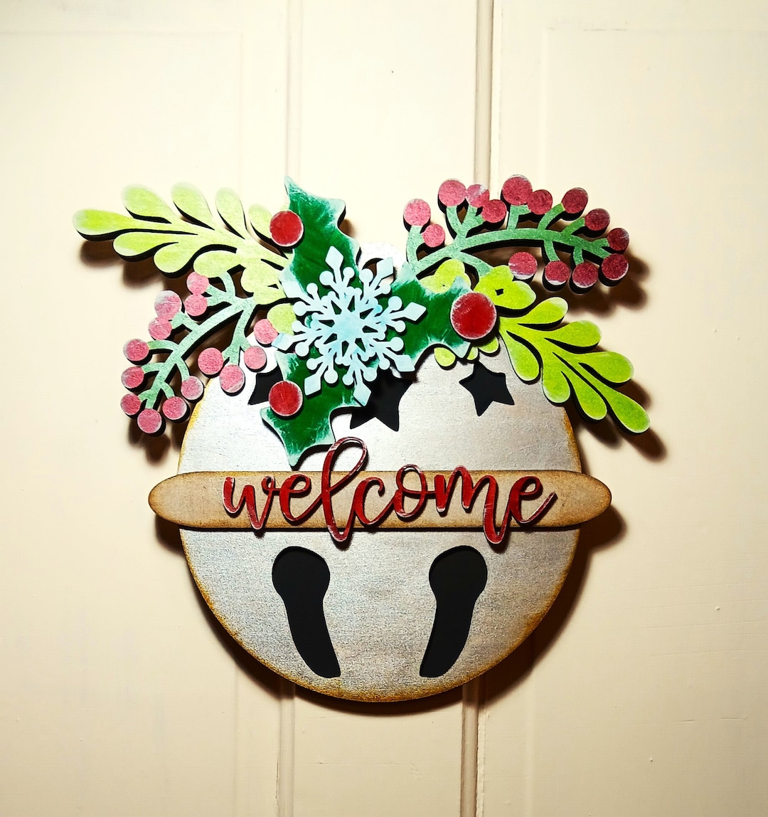 Jingle Bell Door Hanger Christmas Door Hanger Jingle Bells Holiday