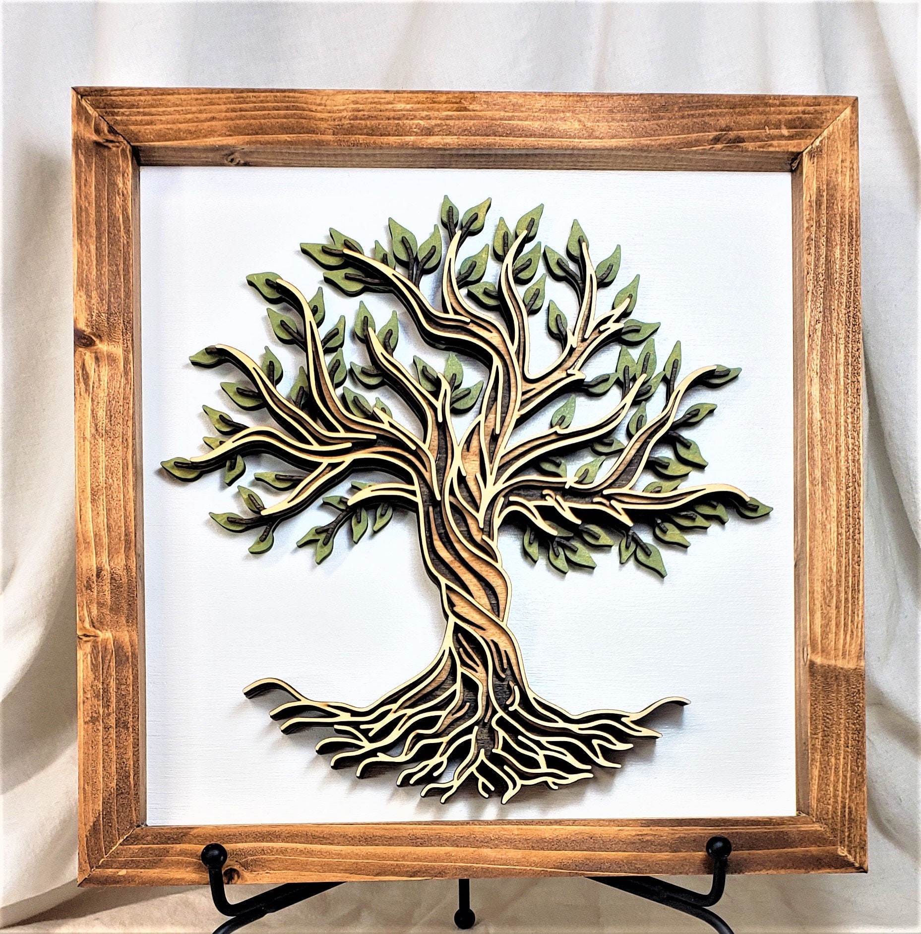 Tree of Life Wall Art Tree Decor Framed Hand Painted - Etsy