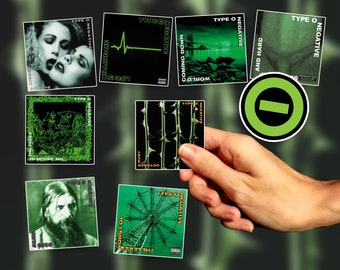 Type O Negative 9 Stickers - Discography, 2x2", 2.5x2.5", 3x3" - Singles or Pack - + "The Least Worst of" + Logo - Gothic Metal Peter Steele