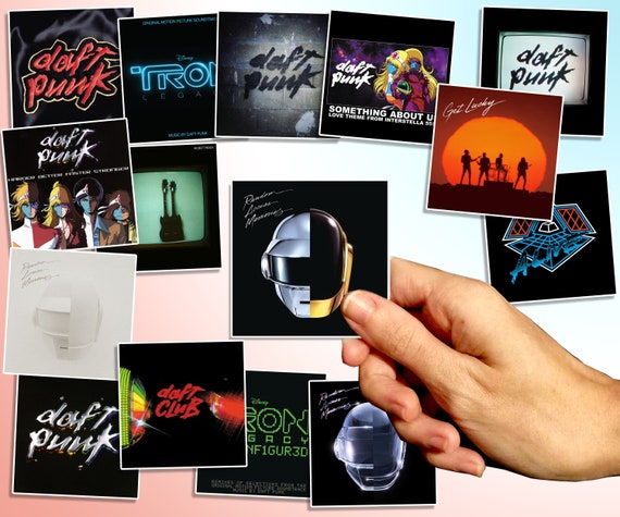 Daft Punk Album Cover Stickers 2x2, 2.5x2.5, 3x3 Individual or