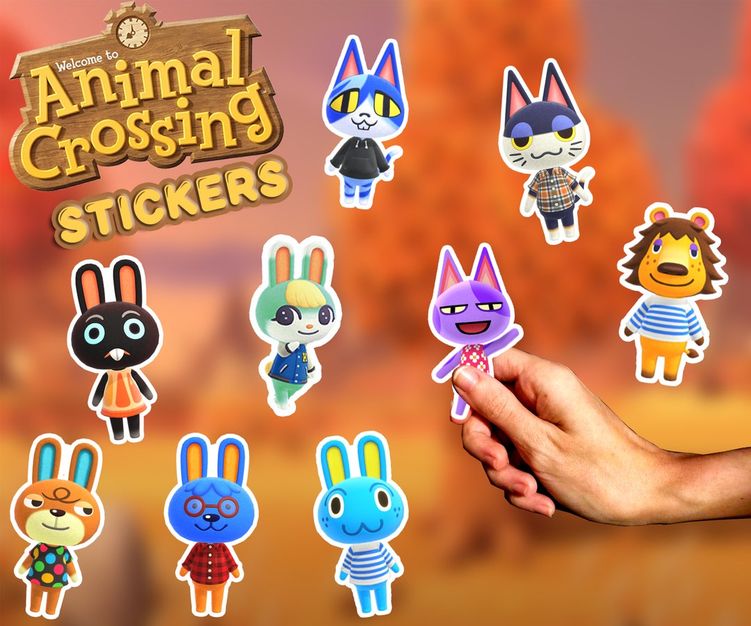 Animal Crossing Lazy Villagers 9 Sticker Pack Individual Etsy
