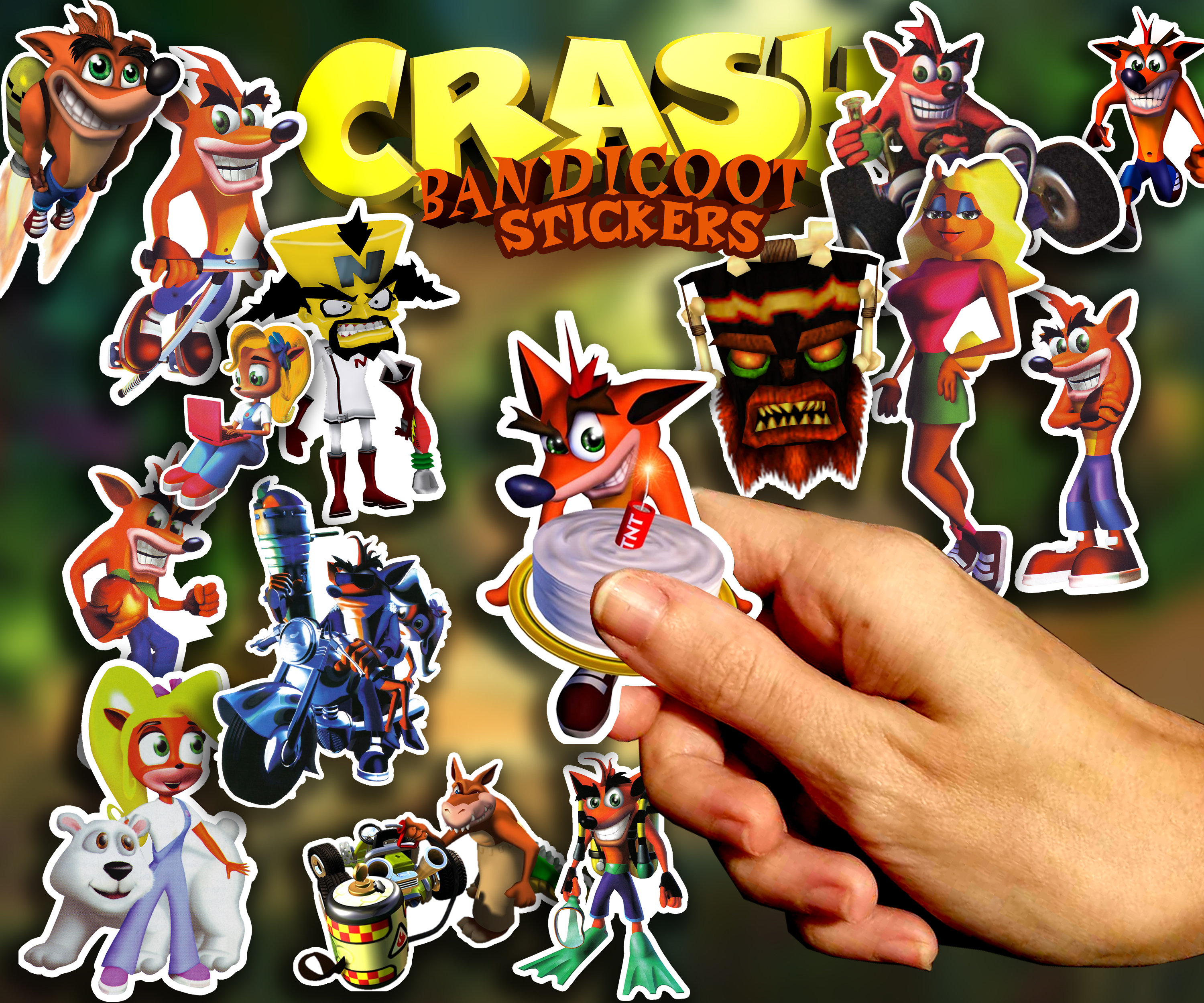 Crash Bandicoot Stickers for Sale