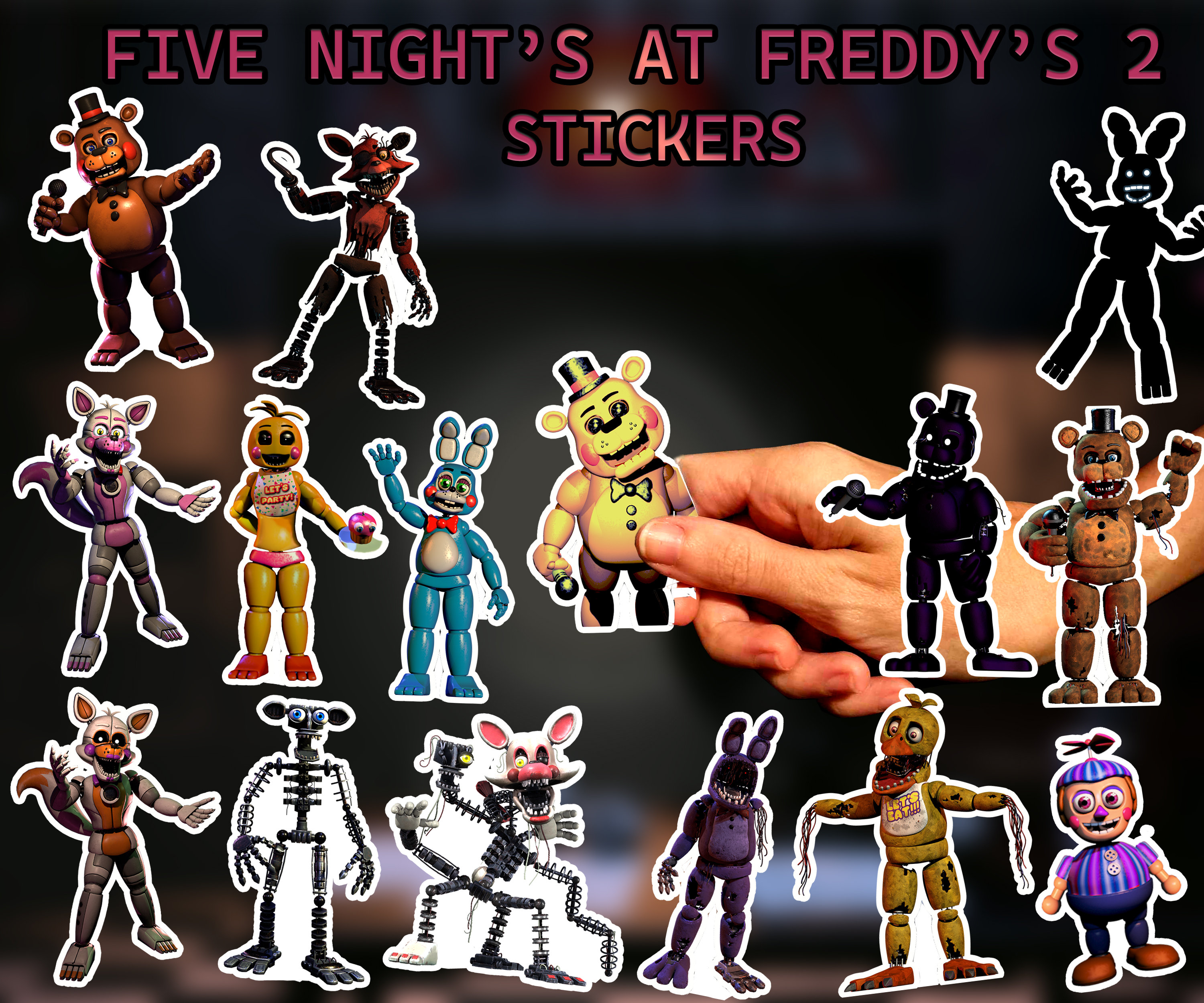 Five nights at Freddy Chibi Shadow Bonnie and Freddy Photographic