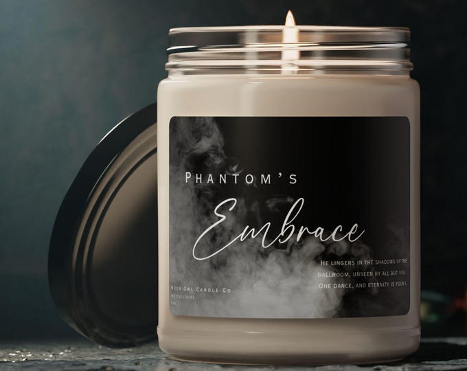 Phantom's Embrace Paranormal Romance Halloween Candle - Clean Cotton 9oz