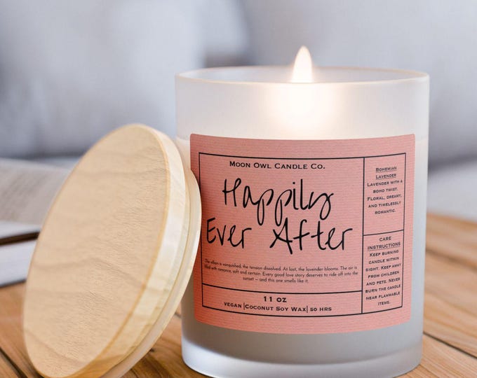 Happily Ever After Candle: Bohemian Lavender Scented Soy Candle