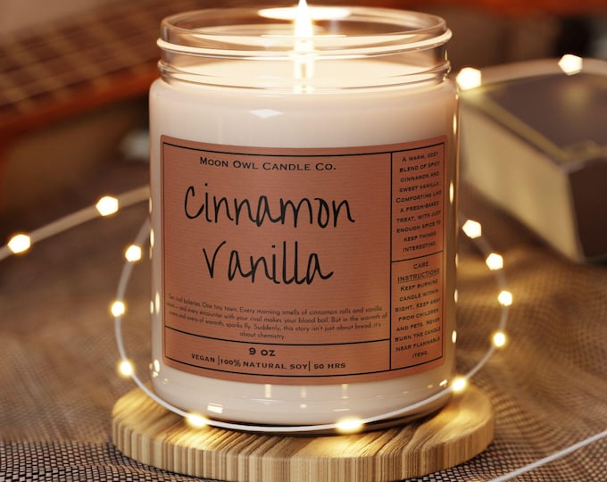 Enemies to Lovers Candle: Cinnamon Vanilla Soy Wax, BookTok Gift