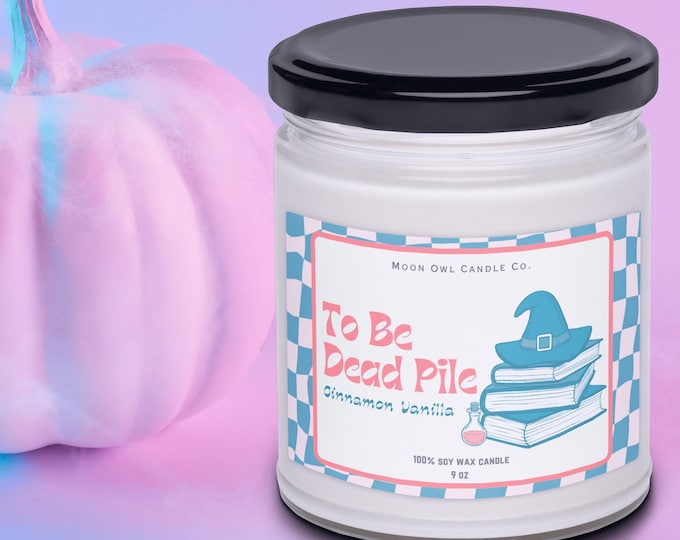 Cinnamon Vanilla Soy Candle: Halloween Book Lover Gift