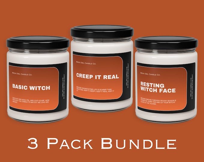 Sarcastic Witch Halloween Candle Bundle-  9 oz. (3 Pack)