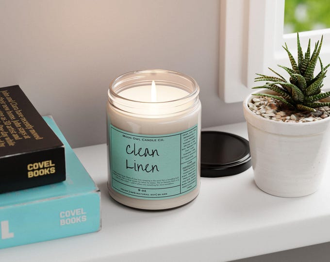 Regency Romance Candle | Clean Cotton | Historical Romance Book Candle, Book Lover Gift, Moody Lord Candle