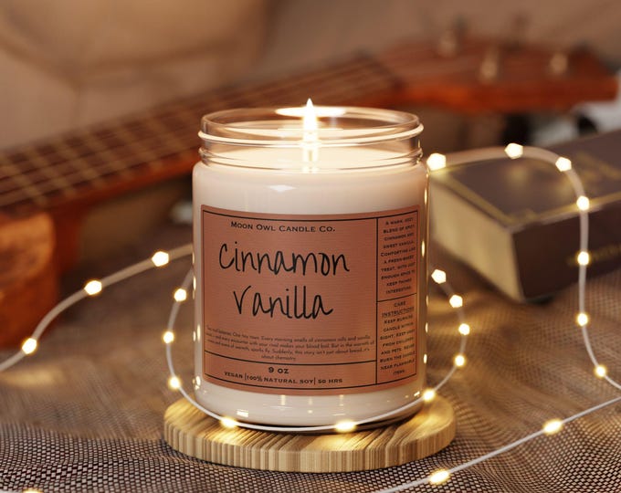 Enemies to Lovers Candle | Cinnamon Vanilla | Romance Trope Candle, Funny Bookish Gift, BookTok Romance Candle