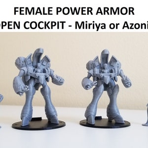 3D Printed Robotech RPG Tactics Female Power Armor Open Cockpit Queadluun-Rau Miriya or Azonia
