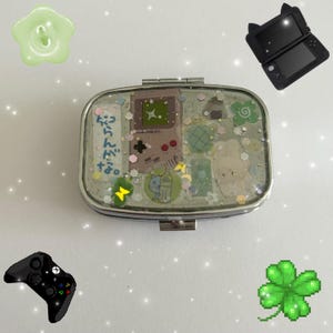 Pudełka na tabletki kieszonkowe, śliczne pudełko na tabletki, pudełko na tabletki na dzień i noc, małe pudełko na cukierki, pudełko na witaminy, pudełko na tabletki do torebki — jedyne w swoim rodzaju