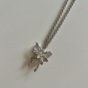 Stainless steel butterfly pendant, y2k 2000s grunge necklace, valentine gift, butterfly pendant silver, cute waterproof silver jewelry