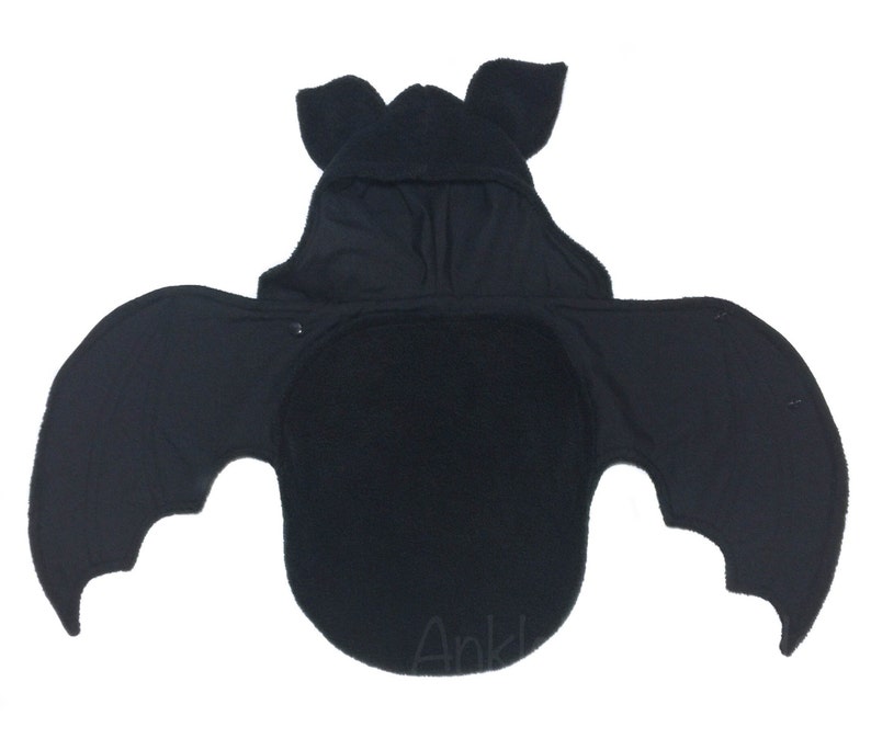 black bat swaddle blanket open wings