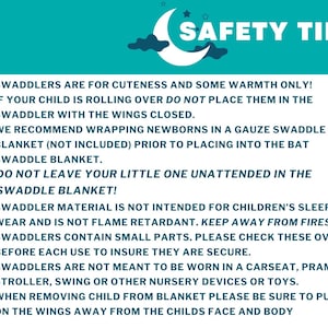 safety tips for bat swaddle blankets