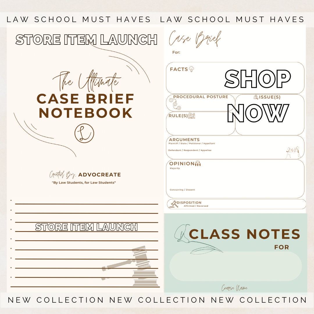 The Ultimate Case Brief Notebook Law School Edition© (interactive ...