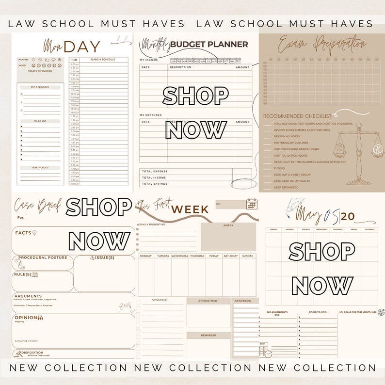 The Ultimate Planner Law School Edition© and BONUS Case Brief Outline Interactive, Hyperlinked