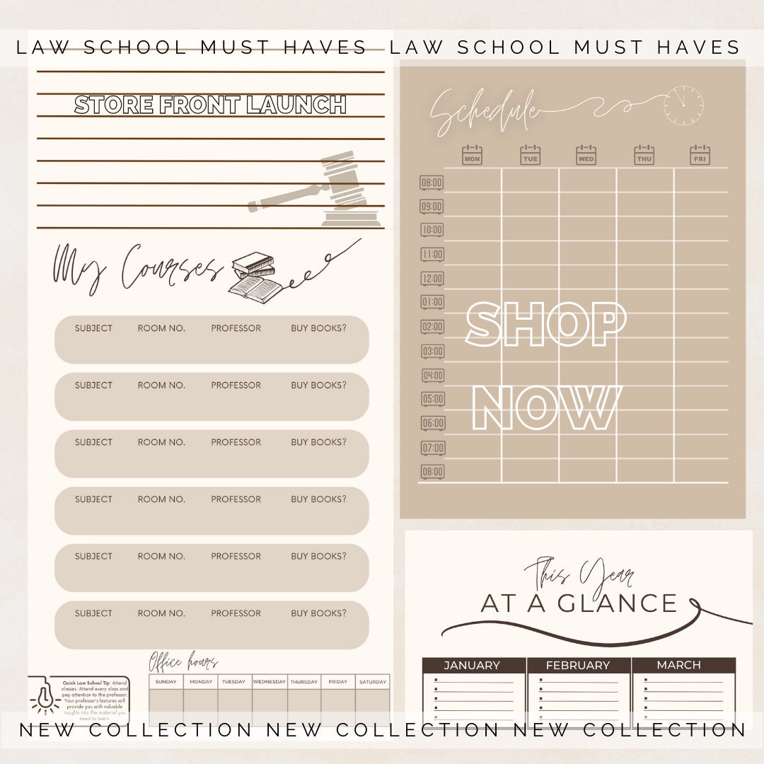 The Ultimate Planner Law School Edition© and BONUS Case Brief Outline Interactive, Hyperlinked