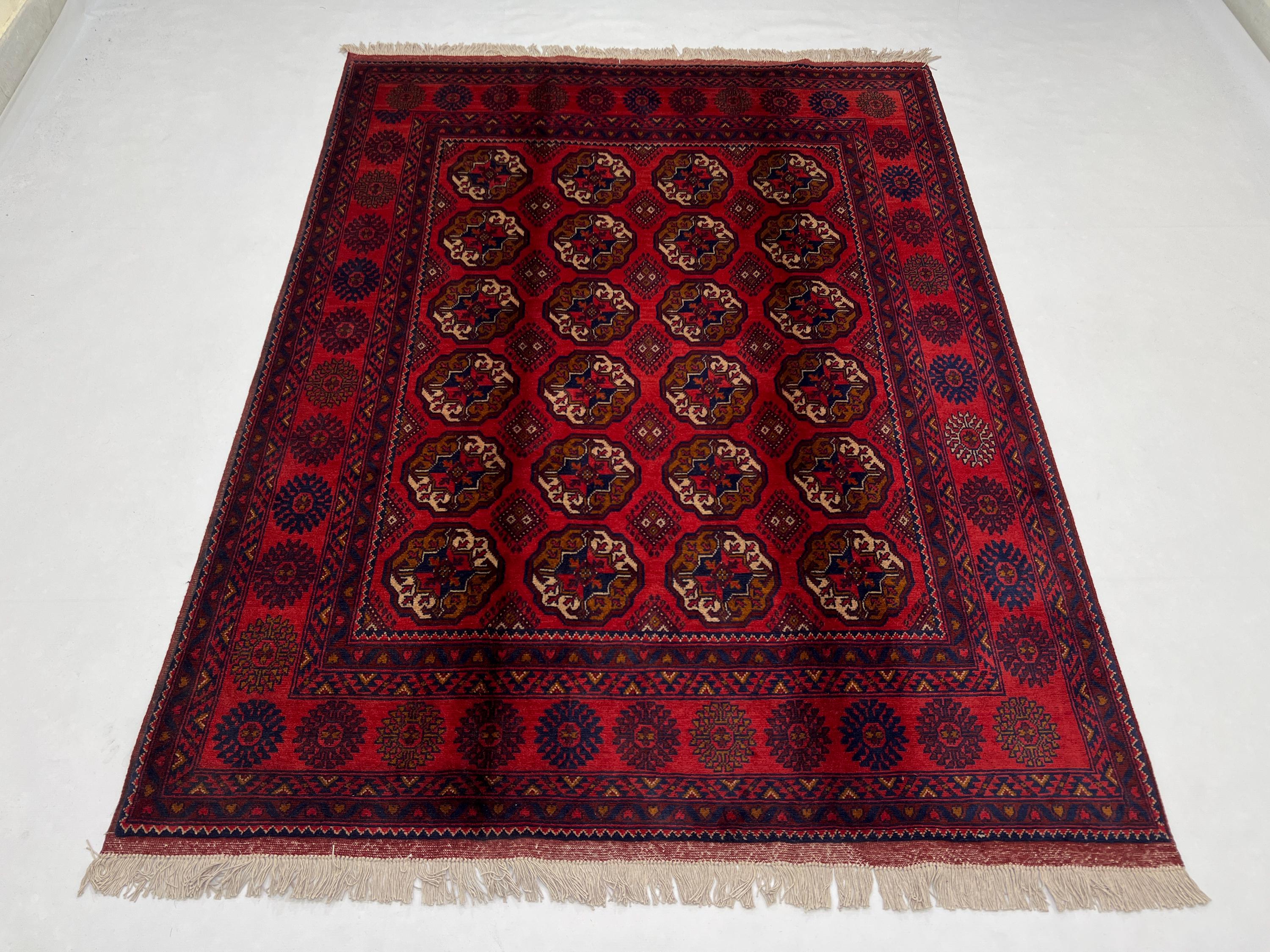 高品質 エルサリ 手織り Khal Mohammadi ラグ 5 x 6 フィートの Khal