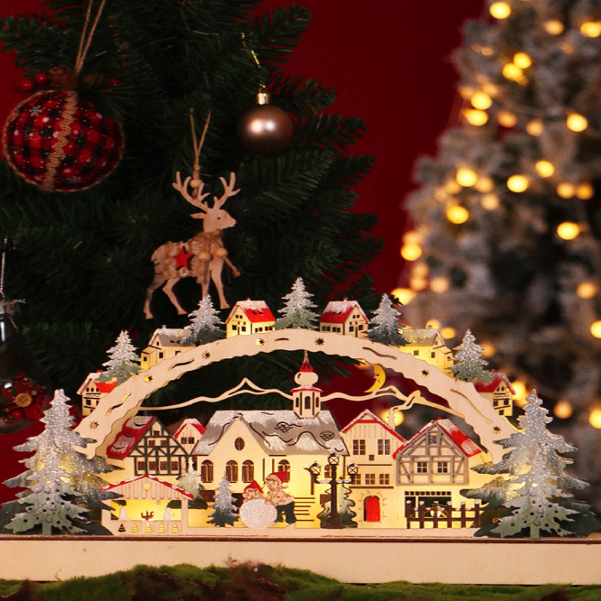 Christmas Village House Decoration Creative Resin Ornament