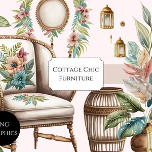 Watercolor Clipart, Furniture, Pngs, Trending, Commercial Use Clipart, Scrapbooking, Home Decor Graphics, Sticker Graphics, Cottage, Beach